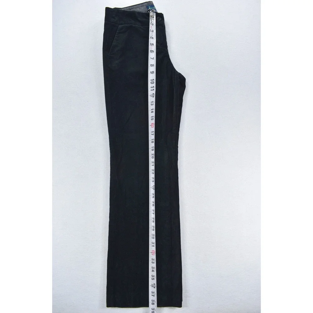 Boden Womens Black Velvet Bootcut Trousers Mid Rise Dress Pants Size 10R